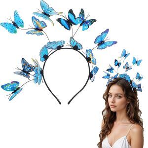 2836 Butterfly Headband For Women, Butterfly Fascinator Hats Headpiece Monarch